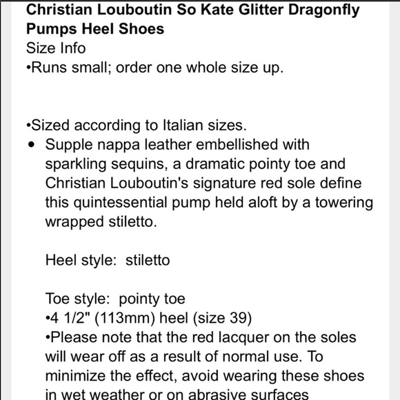 Christian Louboutin So Kate Dragonfly Glitter Heel - Picture 5 of 8